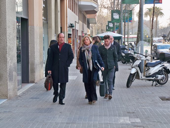Joana Ortega i el seu advocat arriben a l'últim dia del judici del 9N 