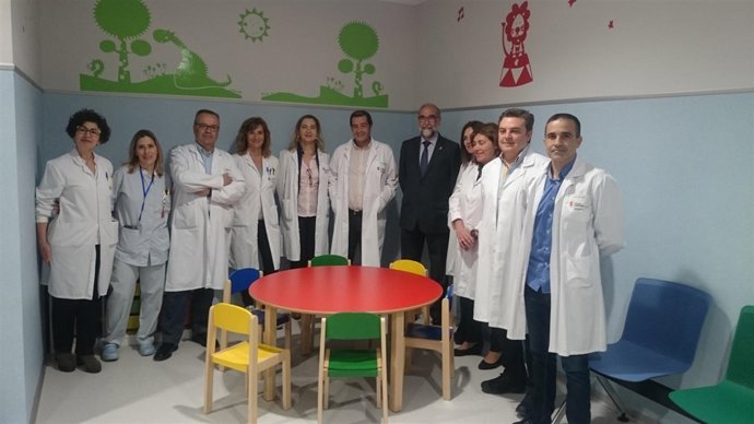 Fernando Domínguez en el área de urgencias pediátricas del hospital de Tudela