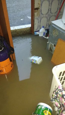 Inundaciones en la barriada de Santa Lucía. 
