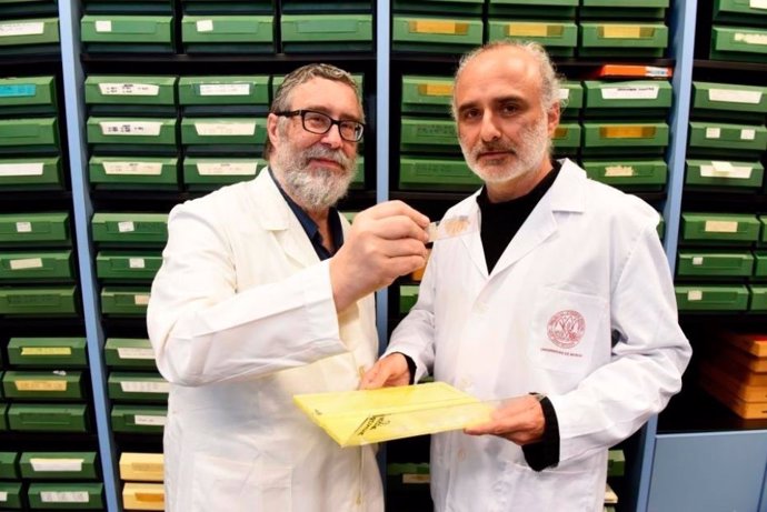Els professors Luis Puelles i José Luis Ferran de la UMU