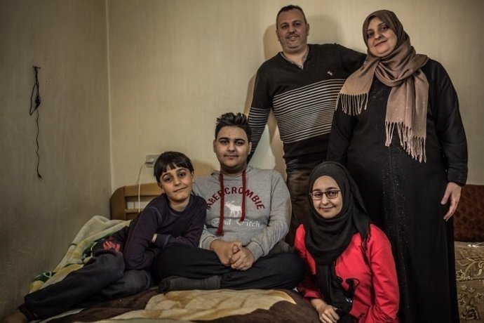 Refugiados sirios en Italia como parte de un programa de Oxfam 