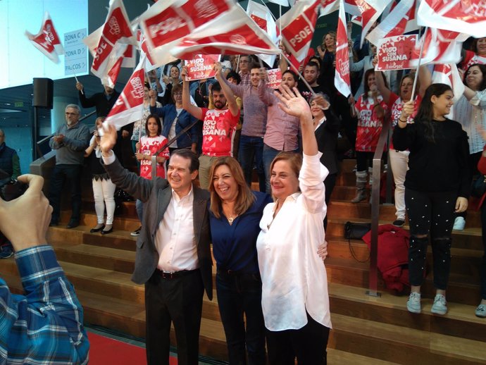 Abel Caballero, Susana Díaz y Carmela Silva