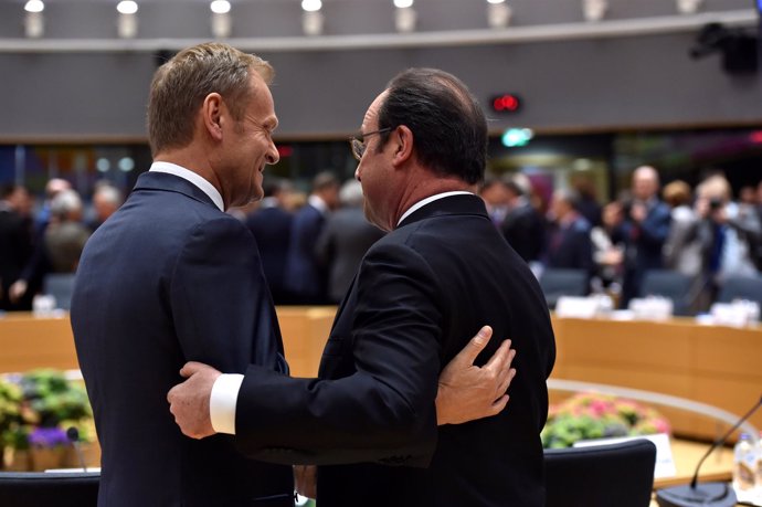 Hollande y Tusk