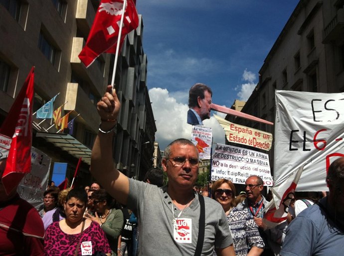Manifetación del 1 de Mayo en Barcelona
