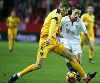 El Sevilla continúa con la lucha por la tercera plaza en La Rosaleda