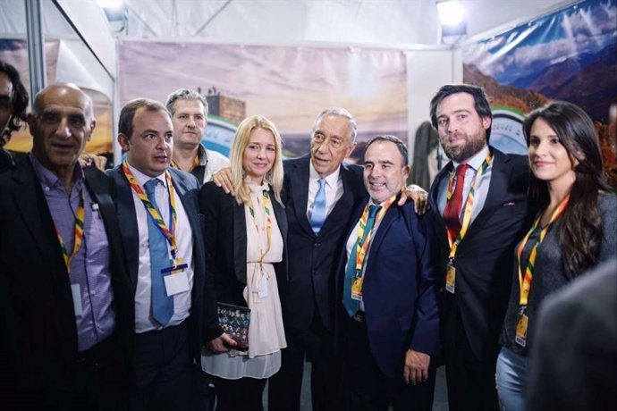 Martín Simón en la feria de turismo de Guarda (Portugal)