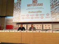 CC.OO. y UGT salen hoy a la calle en más de 70 ciudades para pedir la recuperación de derechos