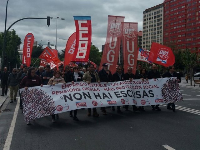 Manifestación de UGT y CC.OO.