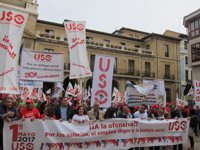 USO reúne en Oviedo a más de 2.000 personas en su manifestación por el 1 de Mayo