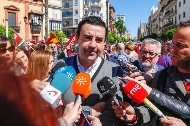El portavoz de la Comisión Gestora del PSOE, Mario Jiménez