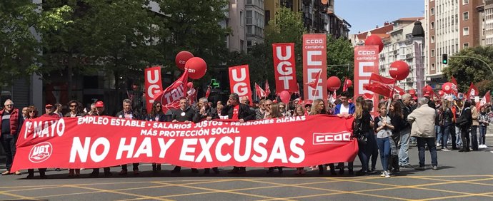 Manifestación en Santander por el 1 de Mayo