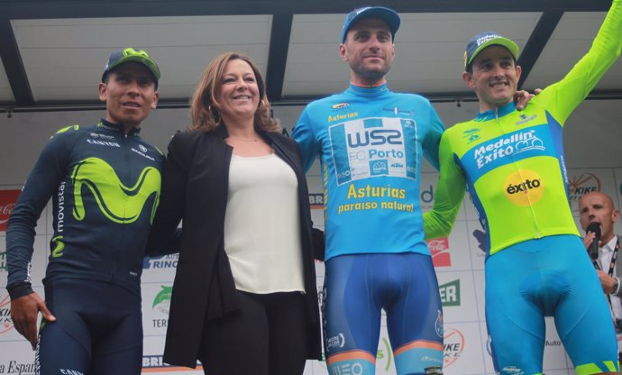 Raúl Alarcón, Nairo Quintana y Óscar Sevilla, podio en Asturias