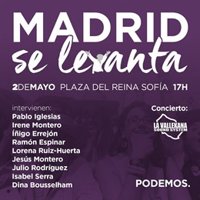 Podemos celebrará un acto propio un 2 de Mayo "digno y popular" frente a "la trama que gobierna"