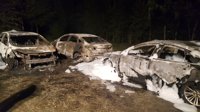 Incendiados de madrugada nueve coches de alquiler con conductor para la Feria de Sevilla