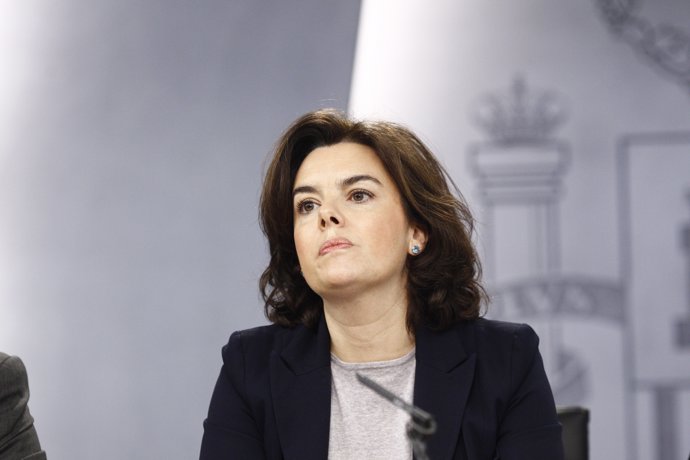 Soraya Sáenz de Santamaría en la roda de premsa després del Consell de Ministres