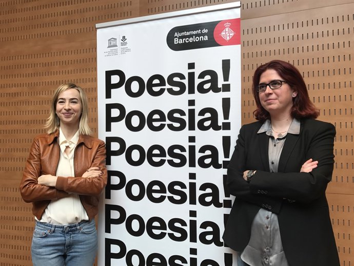 T.Colom i À.Gorgori, directores del Barcelona Poesia