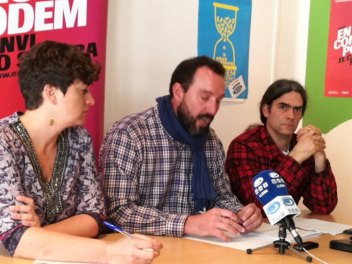 Sara Vila, Jaume Moya i Sergi Talamonte (En Comú)