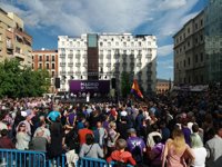 Podemos convierte su fiesta del Dos de Mayo en una reivindicación para que el "pueblo" defienda la moción de censura
