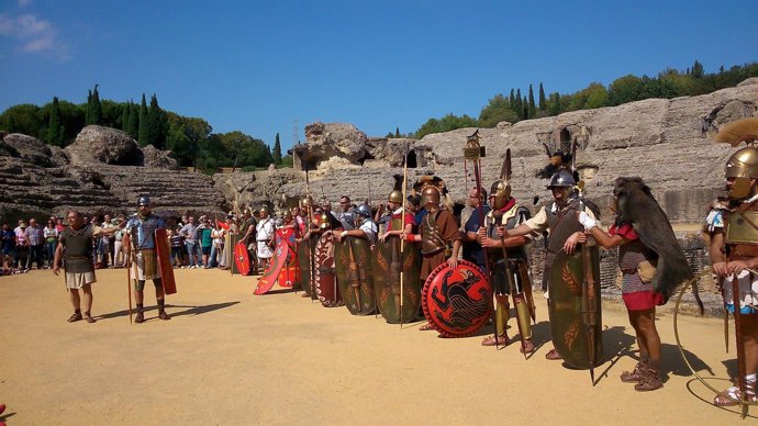 Recreación histórica en Itálica.