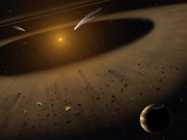 Cinturón de asteroides en Epsilon Eridani 