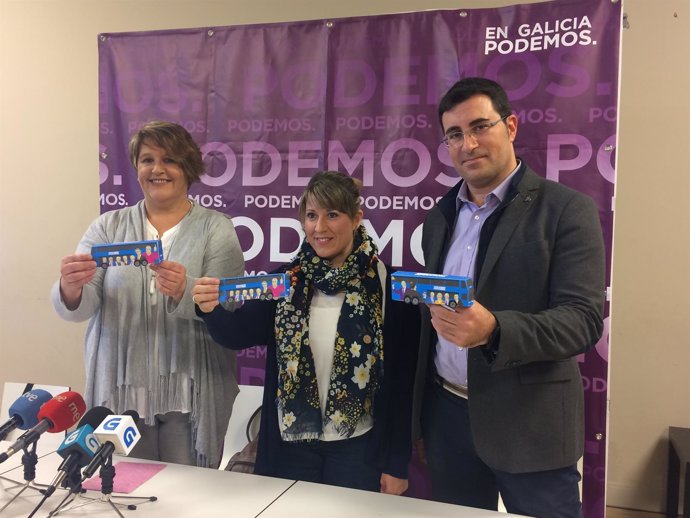 Rueda de Prensa de Podemos Galicia sobre el 'Tramabús'