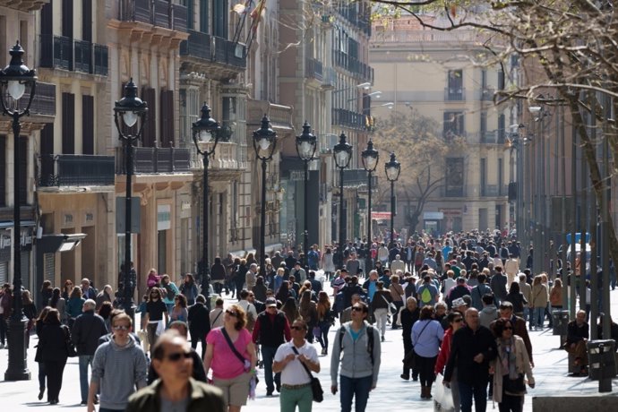 Portal de l'Àngel, Barcelona, comercio, tiendas, turistas