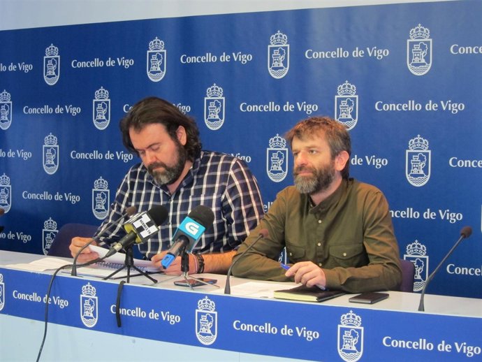 Rueda de prensa del Grupo Municipal de Marea de Vigo.                        