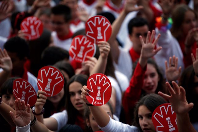 Manifestación contra la violencia sexual en Pamplona