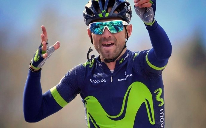 Alejandro Valverde celebra su triunfo 