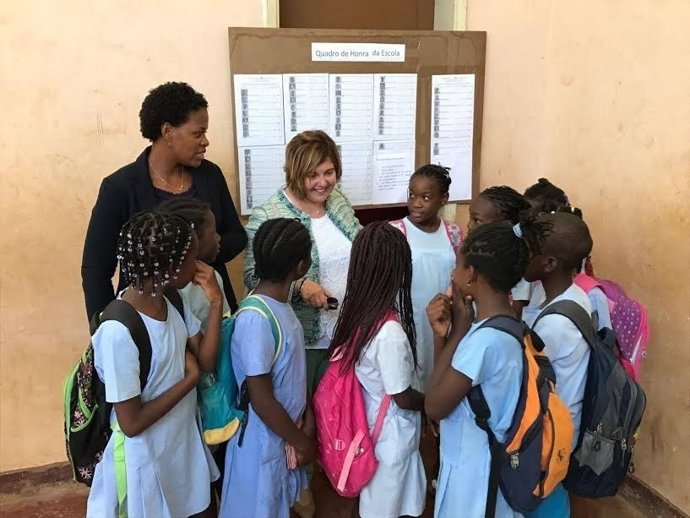 Rosario Cordero en su viaje a Santo Tomé y Príncipe