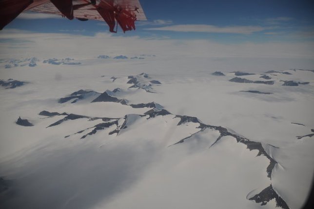 Glaciares, hielo, vistas, avión