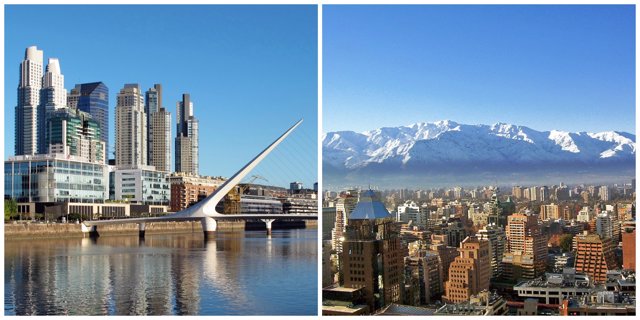 Buenos Aires y Santiago