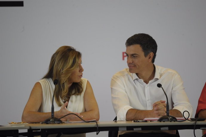 Pedro Sánchez y Susana Díaz, en el Consejo de Política Federal (Archivo)