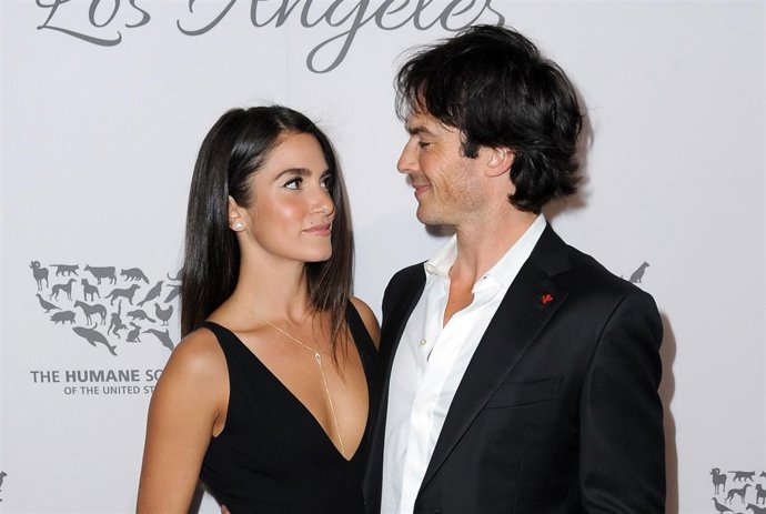 Nikki Reed (L) and Ian Somerhalder 