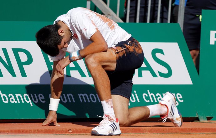 El tenista serbio Novak Djokovic tras perder en Montecarlo