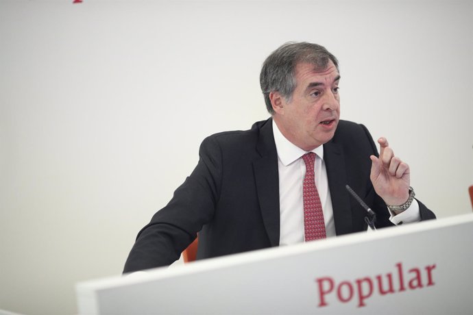 El consejero delegado de Popular, Ignacio Sánchez-Asiaín, presenta resultados