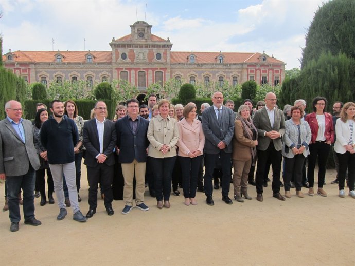 Els grups d'JxSí, la CUP i SíQueEsPot                                