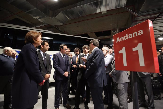 El pte. Carles Puigdemont inaugura la estación de autobuses de Girona