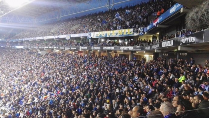 Espanyol grada aficionados seguidores RCDE Stadium