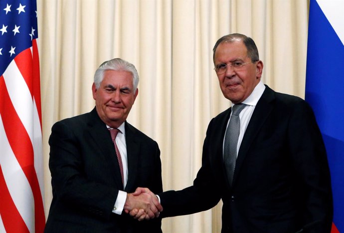 Sergei Lavrov y Rex Tillerson