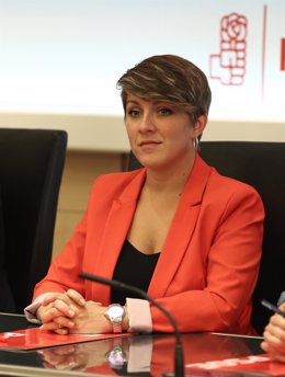 Soraya Vega en la reunión de la gestora del PSOE