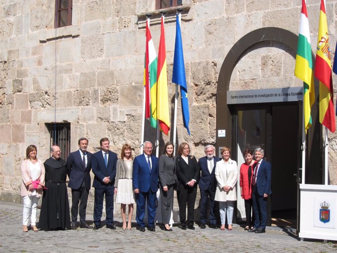 La reina Letizia en San Millán de la Cogolla  en  Seminario Lengua            