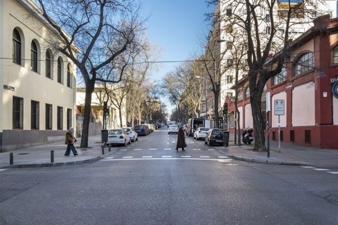 Una calle del barrio madrileño de Vallehermoso