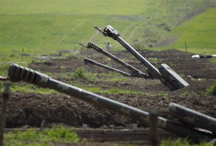 Artillería armenia en Nagorno-Karabaj