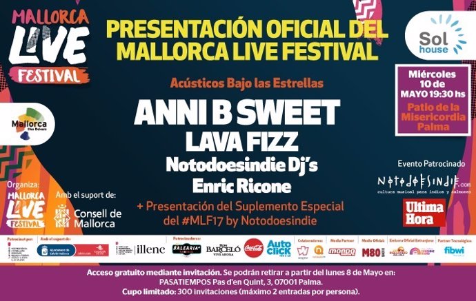 Cartel presentación Mallorca Live Festival