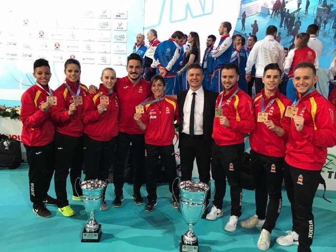 Oro y bronce para el kata español en Campeonato de Europa de Karate