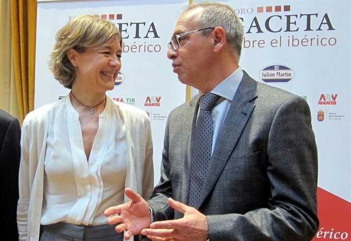 García Tejerina junto al director de La Gaceta de Salamanca, Julián Ballestero