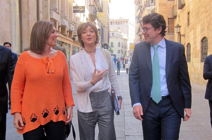 Milagros Marcos, García Tejerina y Alfonso Fernández Mañueco              