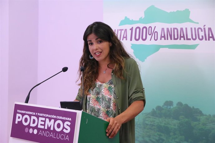 Teresa Rodríguez presenta la ruta '100% Andalucía' en la sede de Podemos
