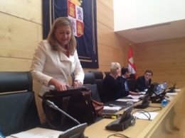 Valladolid. Comparecencia de Pilar del Olmo